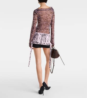 Lethal lace-up twill miniskirt | KNWLS