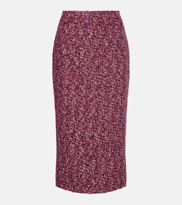 Jupe midi en tweed à sequins | Alessandra Rich