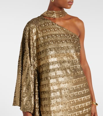 Gilded Ubud scarf-detail sequined gown | Taller Marmo
