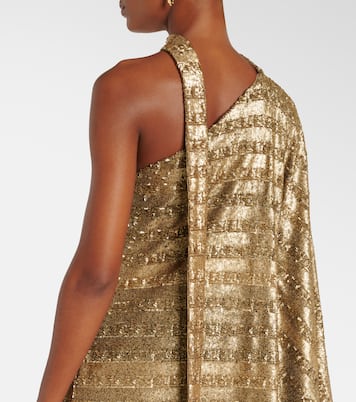Gilded Ubud scarf-detail sequined gown | Taller Marmo