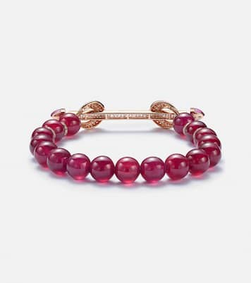 Bracelet Chakra en or rose 18 ct, diamants et rubis | Ananya