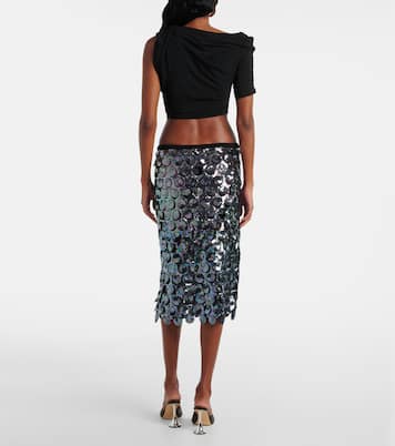 Photon sequined crochet midi skirt | Christopher Esber