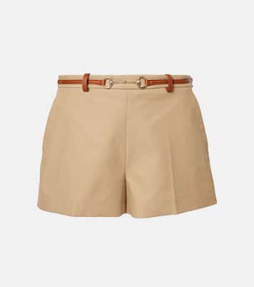 Shorts de dril de algodón con Horsebit | Gucci