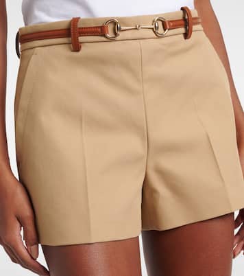 Shorts de dril de algodón con Horsebit | Gucci