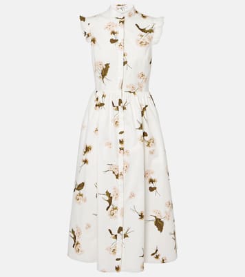 Abito midi in popeline di cotone | Erdem