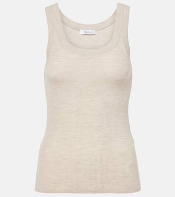 Tank top in lana vergine a coste | Max Mara