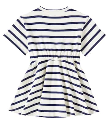 Abito in jersey di cotone a righe | Balmain Kids