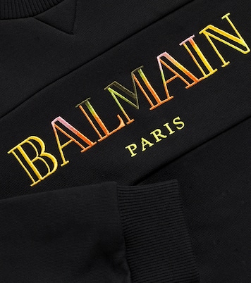 Sudadera de jersey de algodón con logo | Balmain Kids