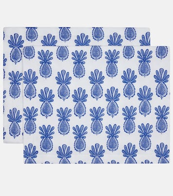 Pineapple Blu set of two tablemats | La DoubleJ