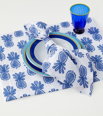 Pineapple Blu set of two tablemats | La DoubleJ