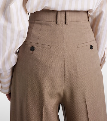 Pantaloni in lana a gamba larga | Saint Laurent