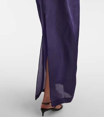 Robe longue Tuluula en organza de soie | Khaite