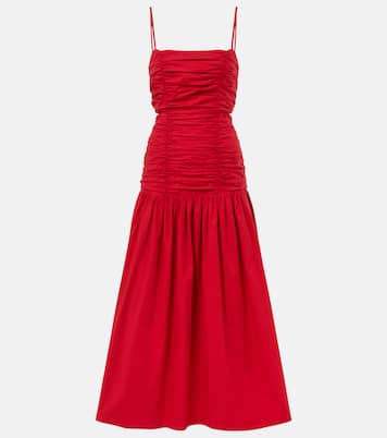 Raquel ruched cotton maxi dress | Posse