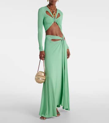 Cutout embellished crop top | Rabanne