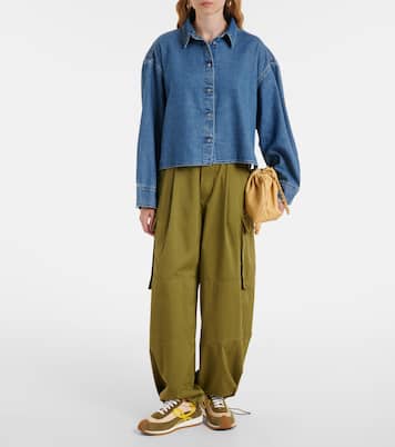 Camisa cropped Nina de denim  | 7 For All Mankind