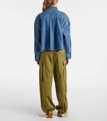 Camisa cropped Nina de denim  | 7 For All Mankind
