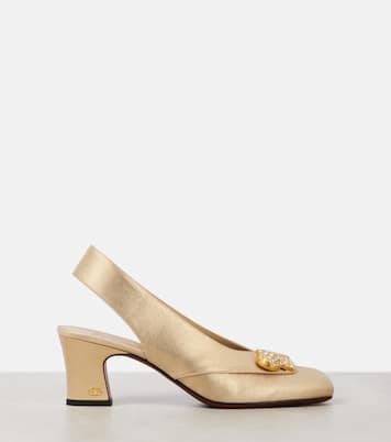 Adamantine embellished slingback pumps | Valentino Garavani