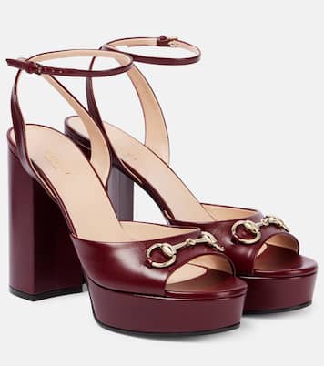 Plateausandalen Horsebit aus Leder | Gucci
