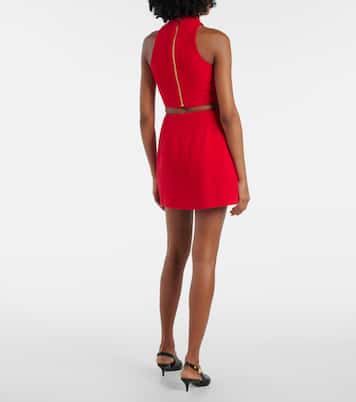 Top in crêpe di misto lana con scollo all’americana | Balmain