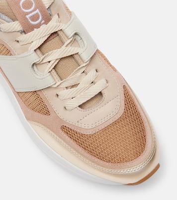 Leather-trimmed sneakers | Tod's