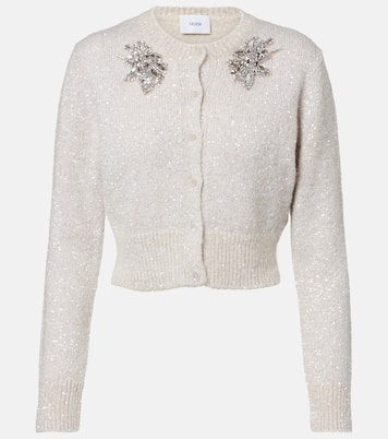 Cárdigan cropped en mezcla de alpaca adornado | Erdem