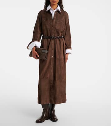 Mantel aus Veloursleder | Brunello Cucinelli