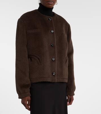Gliss chevron alpaca and wool jacket | Blazé Milano