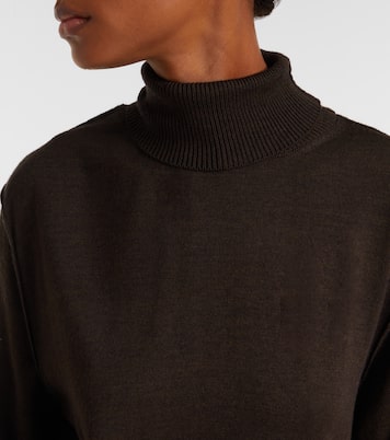 Turtleneck wool-blend midi dress | Lemaire