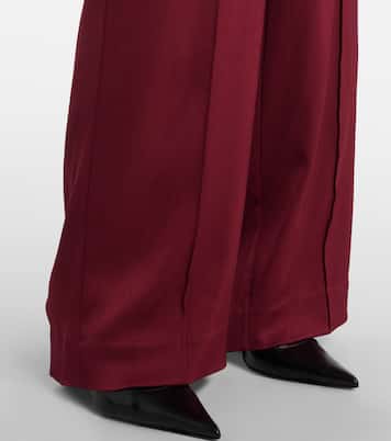 Kyra high-rise satin wide-leg pants | Simkhai