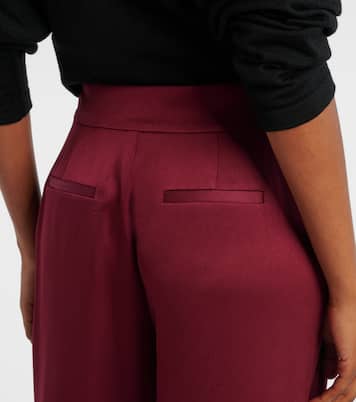 Kyra high-rise satin wide-leg pants | Simkhai