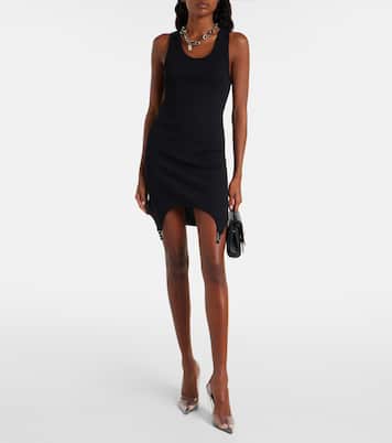 Ribbed-knit cotton jersey minidress | Jean Paul Gaultier