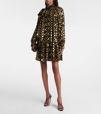 Loretta silk-blend fil coupé minidress | Ulla Johnson