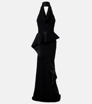 Provocateur halterneck peplum satin gown | Maticevski