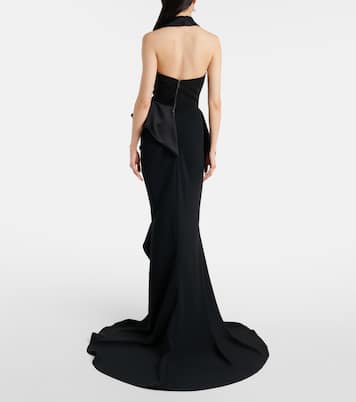 Provocateur halterneck peplum satin gown | Maticevski