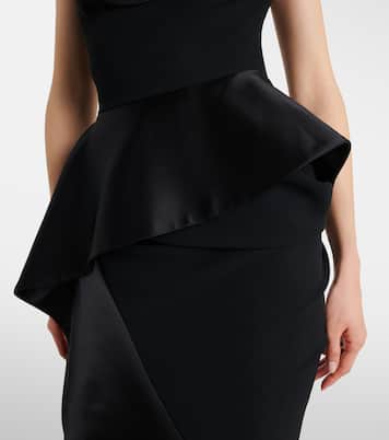 Provocateur halterneck peplum satin gown | Maticevski