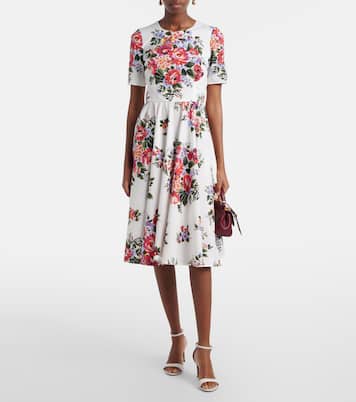 Floral cotton midi dress | Dolce&Gabbana