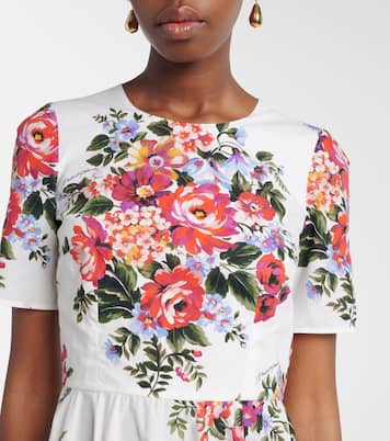 Floral cotton midi dress | Dolce&Gabbana