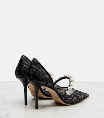 Aurelie 85 lace and leather pumps | Jimmy Choo