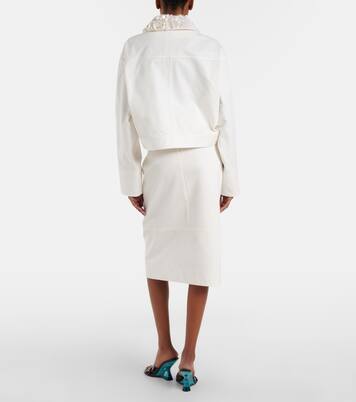 Verzierter Midirock aus Baumwoll-Drill | Plan C