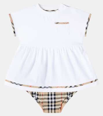 Baby Set Burberry Check aus Kleid und Höschen | Burberry Kids