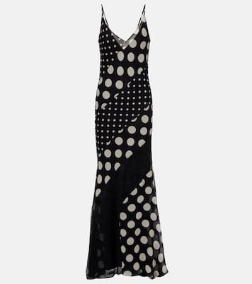 Polka-dot silk maxi dress | Nina Ricci