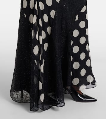Polka-dot silk maxi dress | Nina Ricci