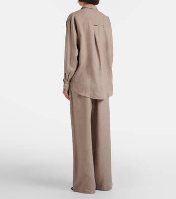 Zakynthos linen wide-leg pants | Heidi Klein