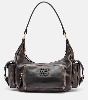 Pocket Medium leather shoulder bag | Miu Miu