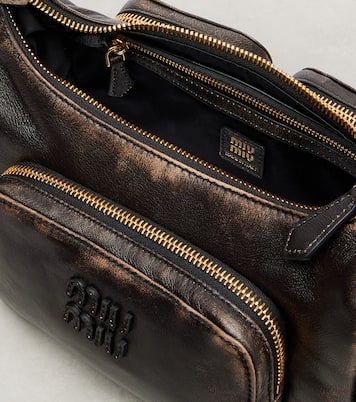Pocket Medium leather shoulder bag | Miu Miu