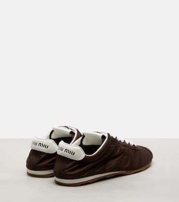 Sneakers Plume mit Veloursleder | Miu Miu