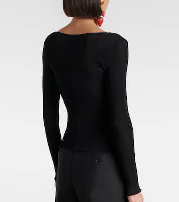 Lace-trimmed silk top | Saint Laurent