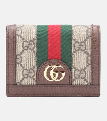 Portamonete Ophidia in tessuto e pelle | Gucci