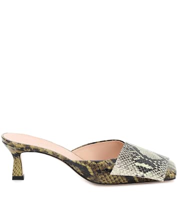 Mules Isa de piel efecto serpiente | Wandler