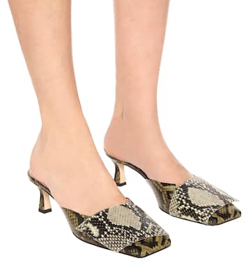 Mules Isa de piel efecto serpiente | Wandler